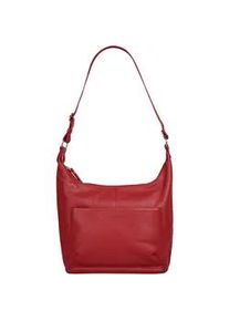 Shopper Bruno Banani, Damen, Gr. B/H/T: 38cm x 29cm x 11cm onesize, rot, Leder, leicht gl&auml;nzend, unifarben, Taschen Shopper, echt Leder