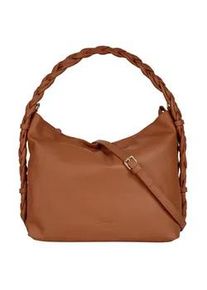 Umh&auml;ngetasche Samantha Look, Damen, Gr. B/H/T: 35cm x 27cm x 11cm onesize, braun (cognac), Leder, clean, Taschen Umh&auml;ngetasche, echt Leder, Made in Italy