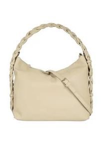Umh&auml;ngetasche Samantha Look, Damen, Gr. B/H/T: 35cm x 27cm x 11cm onesize, beige, Leder, clean, Taschen Umh&auml;ngetasche, echt Leder, Made in Italy