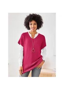 Pullunder Heine "Pullunder", Damen, Gr. 42, pink, 100% Polyacryl, unifarben, Pullover Pullunder