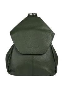 Cityrucksack Bruno Banani, Damen, Gr. B/H/T: 20cm x 27cm x 12cm, onesize, gr&uuml;n (oliv), Leder, Rindsleder, Rucks&auml;cke Cityrucksack, echt Leder