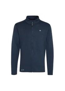 Funktionsjacke North Bend "Funktionsjacke NBKalleo M", Herren, Gr. M, blau (navy blazer), Obermaterial: 92% Polyester PES. 8% Elasthan EL., meliert, regular fit normal, ohne Ausschnitt, Sweatshirts Funktionsjacke