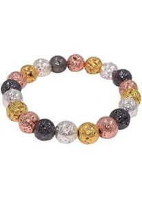 Armband Firetti "Schmuck Geschenk Armschmuck Armkette Edelstein Perlen, Onesize", silber (goldfarben, silberfarben, schwarz, rosa, goldfarben, silberfarben, schwarz, rosa), Armb&auml;nder, Damen, 20cm, Silikon Stein, Silikon, Stein, Armband, Made in Germany - mit Lavastein