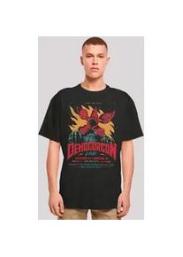 T-Shirt F4NT4STIC "Stranger Things Demogorgon Poster", Damen, Gr. L, schwarz, Obermaterial: 100% Baumwolle, oversize, Rundhals, ohne B&uuml;ndchen, Shirts T-Shirt, Premium Qualit&auml;t