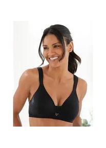 T-Shirt-BH Viania, Damen, Gr. 100, Cup B, schwarz, 61% Polyamid, 27% Polyester, 12% Elasthan, BHs T-Shirt-BH
