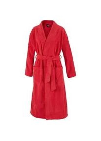 Unisex-Bademantel Egeria "Topas, ideal f&uuml;r Sauna & Spa, Hotelbademantel, Morgenmantel" Gr. M, rot, L:125cm, Walkfrottee, Hausm&auml;ntel, f&uuml;r Damen & Herren, in Kimonoform