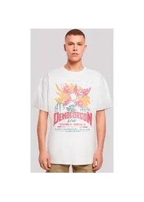 T-Shirt F4NT4STIC "Stranger Things Demogorgon Poster", Damen, Gr. 5XL, wei&szlig;, Obermaterial: 100% Baumwolle, oversize, Rundhals, ohne B&uuml;ndchen, Shirts T-Shirt, Premium Qualit&auml;t