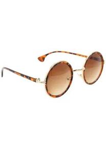 Sonnenbrille "Hippie", Damen, gold (goldfarben), Collezione Alessandro, unifarben, Sonnenbrillen Sonnenbrille, in runder Form