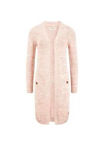 Strickjacke oxmo "Strickjacke OXPhiletta", Damen, Gr. XXL, rosa (cameo braun), Obermaterial: 100% Baumwolle CO., Strickjacken Strickjacke
