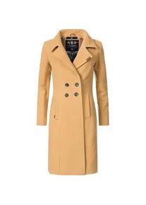Wintermantel Navahoo "Wooly", Damen, Gr. XXL (44), braun (camelfarben), Obermaterial: 90% Acryl, 8% Viskose, 2% Elasthan; Innenfutter: 100% Polyester; &Auml;rmelfutter: 100% Polyester, clean, tailliert ca. Mitte Oberschenkel, &Auml;rmel ohne &Auml;rmelschlitz normaler Saum, M&auml;ntel Wintermantel, edler Damen Trenchcoat in Wollmantel-Optik