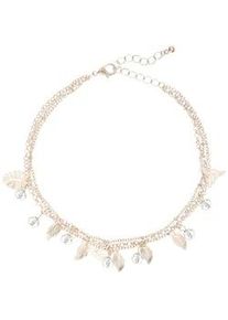 Fu&szlig;kette mit Anh&auml;nger Lascana, Damen, Gr. Metall, rosa (ros&eacute;goldfarben), gl&auml;nzend, Fu&szlig;ketten, mit Anh&auml;ngern, Fu&szlig;kettchen-Armband, Fu&szlig;kettchen mit Anh&auml;nger