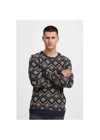 Strickpullover Blend "BHPullover", Herren, Gr. XXL, marineblaus, Feinstrick, 85% Polyacryl, 15% Wolle, gemustert, regular fit, Pullover Strickpullover, Stilvoller Strickpullover