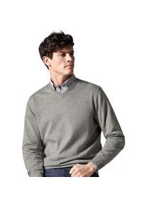 Strickpullover Casamoda "Casamoda Pullover uni", Damen, Gr. M, grau (hellgrau), 100% Baumwolle, Pullover Strickpullover