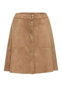 A-Linien-Rock oxmo "A-Linien-Rock OXJune", Damen, Gr. 38, blau (sepia tint), Obermaterial: 95% Polyester PES. 5% Elasthan EL., R&ouml;cke A-Linien-Rock