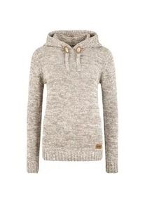 Strickjacke oxmo "Strickpullover OXPhilia", Damen, Gr. M, beige (dune), Obermaterial: 100% Baumwolle CO., Pullover Strickjacke