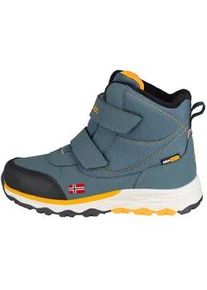 Winterstiefel Trollkids "KIDS HAFJELL WINTER BOOTS", M&auml;dchen, Gr. 35, blau (steel blau, navy, mango), Synthetik, mehrfarbig, Schuhe Winterstiefel, Snowboots, Winterstiefel, Winterschuhe, f&uuml;r Kinder, wasserdicht