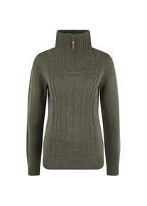 Strickfleece-Pullover oxmo "Strickpullover OXCarry", Damen, Gr. M, grau (dunkelgrau), Obermaterial: 100% Polyacryl PAN., Pullover