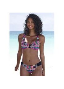 Triangel-Bikini Buffalo, Damen, Gr. 42, Cup C/D, pink (pink bedruckt), Polyester, bedruckt, Bikini-Sets Triangel-Bikini, mit farbenfrohen Design