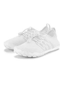 Aquaschuh Venice Beach "Badelatsche, Badeschuhe, Badeschlappe, Wasserschuh, leichter Slipper", Damen, Gr. 43, wei&szlig;, Obermaterial: 100% Textilmaterial. Decksohle: 100% Textilmaterial. Futter: 100% Textilmaterial. Laufsohle: 100% Synthetik, unifarben, Schuhe, mit elastischen B&auml;ndern f&uuml;r schnelles Reinschl&uuml;pfen ultraleicht VEGAN