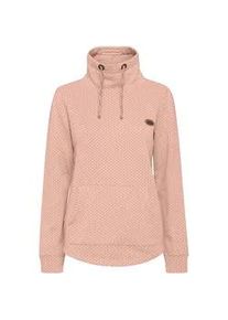 Longpullover oxmo "Sweatshirt OXAmini", Damen, Gr. M, rosa (mahogany rose melange), Obermaterial: 60% Baumwolle CO. 40% Polyester PES., Pullover Longpullover