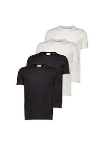 T-Shirt LINDBERGH "T-Shirt Relaxed Fit", Damen, Gr. L, schwarz-wei&szlig; (schwarz, wei&szlig;), Obermaterial: 100% Baumwolle, unifarben, l&auml;ssig geschnitten, Rundhals, Shirts T-Shirt