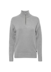 Troyer oxmo "Troyer OXRita", Damen, Gr. L, grau (mid grau melange), Obermaterial: 50% Viskose CV. 27% Nylon NY. 23% Polyester PES., Pullover Troyer