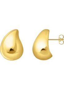 Paar Ohrstecker Thomas Sabo "Bold Elegance organische Tropfenform", gold (gelbgoldfarben), Ohrringe, Damen, Silber 925 (recycelt)
