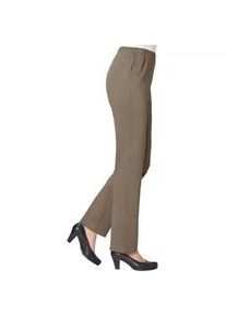 Jerseyhose Classic Basics, Damen, Gr. 235, Extrakurzgr&ouml;&szlig;en, grau (taupe), 100% Polyester, gemustert, unifarben, lang, Hosen Jerseyhose