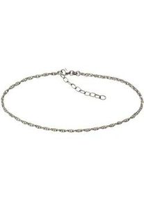 Fu&szlig;kette Vivance "925 Silber rhodiniert Ankerkette", wei&szlig;, Fu&szlig;ketten, Damen, 26+4cm, Silber 925 (Sterlingsilber), gl&auml;nzend