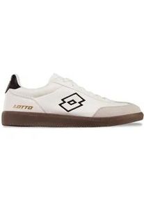 Sneaker Lotto, Damen, Gr. 42, schwarz-wei&szlig; (wei&szlig;, schwarz), Synthetik, clean, Schuhe Sneaker, - mit Zehenkappe aus tierfreiem Velours