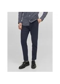Jack & Jones Chinohose JACK & JONES "JPSTMARCO &ndash; Chinohose mit mittlerer Taille, Slim Fit, bequem", Herren, Gr. 33, L&auml;nge 30, blau (navy blazer), Web, Obermaterial: 52% Polyester, 21% Nylon, 17% Viskose, 10% Elasthan, unifarben, slim fit normal, Hosen Chinohose, unifarben, modisch, slim fit, Web