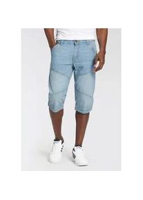 Bermudas Arizona "Tom", Herren, Gr. 68, N-Gr, blau (bleached), Denim/Jeans, Obermaterial: 100% Baumwolle, used, Basic, normal kniebedeckend, Hosen Bermudas
