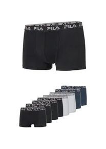 Boxershorts Fila "MAN BOXER SHORTS", Herren, Gr. XL, bunt (4 schwarz 2 grau 2 navy), Obermaterial: 95% Baumwolle, 5% Elasthan. Obermaterial 2: 67% Baumwolle, 28% Polyester, 5% Elasthan, unifarben, k&ouml;rpernah, Unterhosen, mit ergonomischem Schnitt