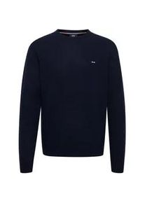Strickfleece-Pullover FQ1924 "Strickpullover KQLefq", Herren, Gr. XL, blau (navy blazer), Obermaterial: 80% Wolle WO. 20% Polyester PES., Pullover