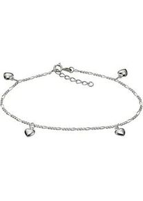 Fu&szlig;kette Vivance "925 Silber mit Herz Motiv", wei&szlig;, Fu&szlig;ketten, Damen, 22,5cm, Silber 925 (Sterlingsilber), gl&auml;nzend