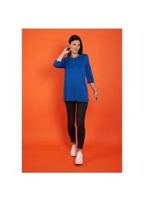 3/4-Arm-Shirt Seidel Moden "Exklusiv bei OTTO", Damen, Gr. 52, blau, Obermaterial: 50% Polyester, 45% Viskose, 5% Elasthan, unifarben, regular fit Po-bedeckend, Rundhals, Shirts 3/4-Arm-Shirt, mit 3/4 &Auml;rmeln, MADE IN GERMANY
