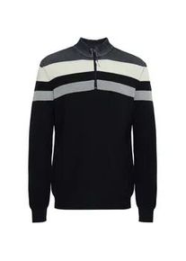 Strickjacke FQ1924 "Strickjacke FQKyle", Damen, Gr. M, blau (salute), Obermaterial: 100% Baumwolle CO., gestreift, normal, Strickjacken Strickjacke