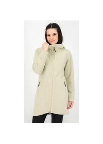 Fleecejacke DEPROC ACTIVE "WAWA PEAK", Damen, Gr. 36/38 (M), beige (sand), 100% Polyester, gerader Abschluss, Jacken Fleecejacke, mit 2-Wege-Rei&szlig;verschluss