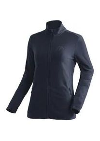 Fleecejacke Maier Sports "Denise Jacket W", Damen, Gr. 40, blau (dunkelblau), 100% Polyester, hoch geschlossener Ausschnitt, Jacken Fleecejacke, Damen Midlayer, atmungsaktiv schnelltrocknend, Full-Zip, Regular fit