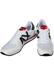 Giorgio Armani Sneaker ARMANI EXCHANGE "Sneaker", Herren, Gr. 45, wei&szlig;, Obermaterial: 80% Textilmaterial TEXMAT. 20% Kunstleder synt.leather. Futter: 100% Textilmaterial TEXMAT. 100% Gummi rubber., Schuhe Sneaker
