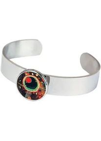 Armband DeMarie "Edelstahl mit Silber-/Goldeinlage", bunt (mehrfarbig), Armb&auml;nder, Damen, 18cm, Edelstahl, gl&auml;nzend, Armband