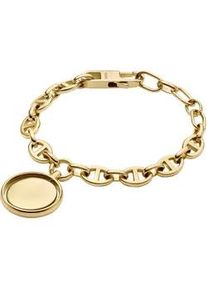 Armband Fossil "Schmuck Geschenk Edelstahl Armkette Heritage", gold (gelbgoldfarben), Armb&auml;nder, Damen, 20cm, Edelstahl, Armband