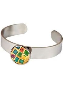 Armband DeMarie "Edelstahl mit Silber-/Goldeinlage", bunt (mehrfarbig), Armb&auml;nder, Damen, 18cm, Edelstahl, gl&auml;nzend, Armband