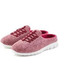 Pantolette Vivance DREAMS "Sneaker, Hausschuh", Damen, Gr. 36, lila (beere), Obermaterial: 100% Textilmaterial. Decksohle: 100% Textilmaterial. Futter: 100% Textilmaterial. Laufsohle: 100% Synthetik, meliert, unifarben, Schuhe Pantolette, Slipper, Pantoffel, Clog VEGAN