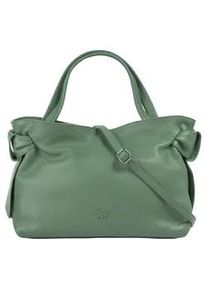 Henkeltasche Samantha Look, Damen, Gr. B/H/T: 33cm x 23cm x 12cm onesize, gr&uuml;n, Leder, leicht gl&auml;nzend, unifarben, Taschen, echt Leder, Made in Italy