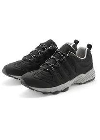 Sneaker AUTHENTIC LE JOGGER "Schn&uuml;rschuh, Freizeitschuh, Schn&uuml;rhalbschuh, Wanderschuh", Herren, Gr. 41, schwarz (schwarz, gelb), Obermaterial: 100% Textilmaterial. Decksohle: 100% Textilmaterial. Futter: 100% Textilmaterial. Laufsohle: 100% Synthetik, unifarben, Schuhe Sneaker, im Outdoor-Trekking-Look mit robuster Sohle VEGAN