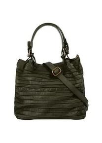 Shopper Samantha Look, Damen, Gr. B/H/T: 38cm x 30cm x 13cm onesize, gr&uuml;n (dunkelgr&uuml;n), Leder, Taschen Shopper, echt Leder, Made in Italy