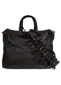 Umh&auml;ngetasche Samantha Look, Damen, Gr. B/H/T: 39cm x 34cm x 11cm onesize, schwarz, Leder, vintage, Taschen Umh&auml;ngetasche, echt Leder, Made in Italy