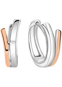 Paar Creolen ZEEme "925/- Sterling Silber rhodiniert/ros&eacute;", bunt (mehrfarbig), Ohrringe, Damen, one-size, Silber 925 (Sterlingsilber)