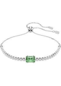 Armband Swarovski "Schmuck Geschenk Armkette Matris Tennisarmband" Gr. M, gr&uuml;n (metallfarben, kristallwei&szlig;, gr&uuml;n, kristallwei&szlig;, gr&uuml;n), Armb&auml;nder, Damen, M, Metall, Armband, mit Swarovski Zirkonia (synth.)